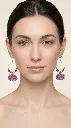 AI Generated Boucles d'oreilles lotus vue de face sur mannequin