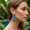 AI Generated Boucles d'oreilles Azuria portées