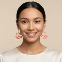 AI Generated Portrait de face boucles d'oreilles Aurore