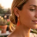 AI Generated Mise en situation Boucles d'oreilles Aurore