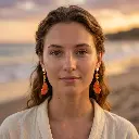 AI Generated Boucles d'oreilles Aurore - Vue de face