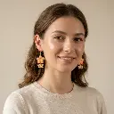 AI Generated Vue de face boucles d'oreilles Aurore