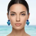 AI Generated Boucles d'oreilles Azuria - Vue de face
