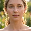 AI Generated Boucles d'oreilles Soléia - Vue de face sur modèle