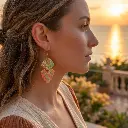 AI Generated Marbéla Earrings Lifestyle
