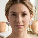 AI Generated Boucles d'oreilles Marbéla portées de face