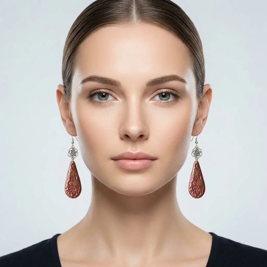 AI Generated Mise en situation Rose de Grenat - Vue de face