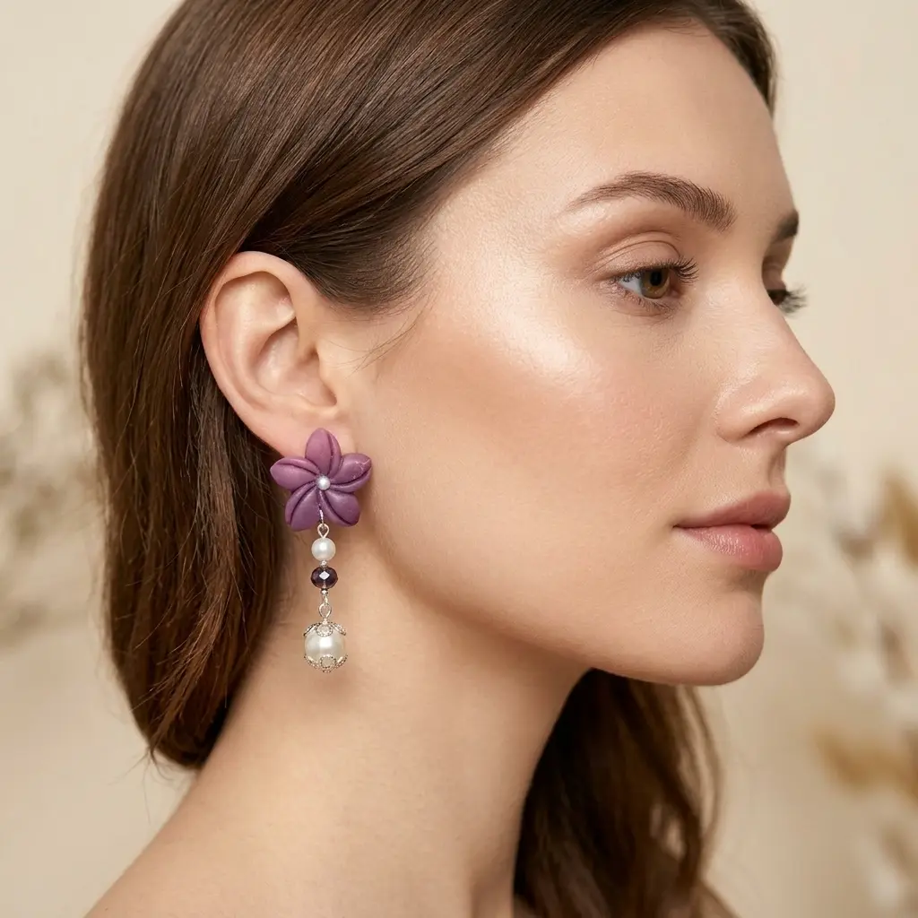 AI Generated Fleur de Prune - Portées sur mannequin