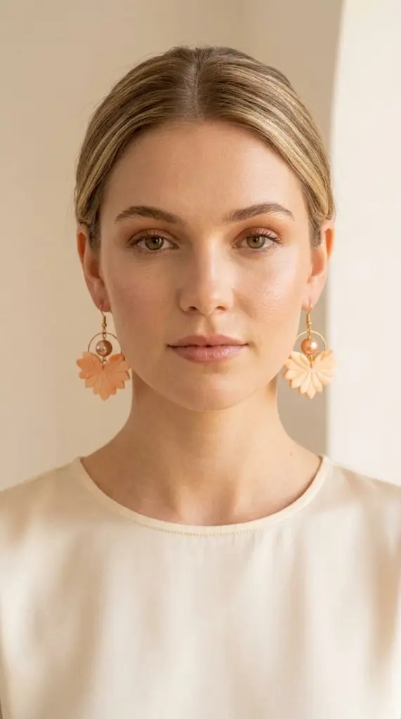 AI Generated Fleur d'Aurore vue de face sur mannequin