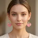 AI Generated Éclosion Rosée de face sur mannequin