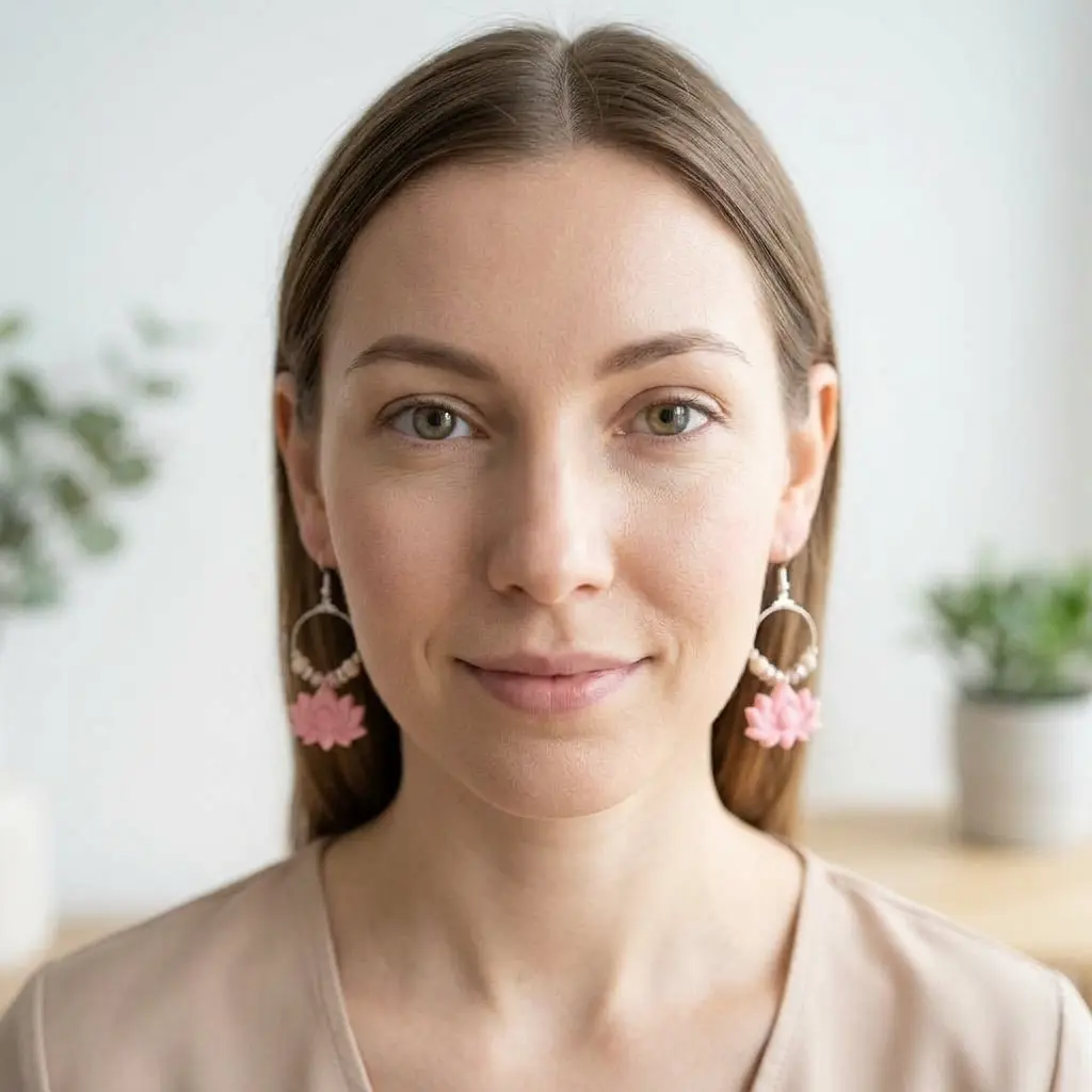 AI Generated Lotus de Rosée - Vue de face sur mannequin