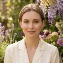 AI Generated Fleur de Prune vue de face sur mannequin