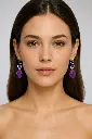 AI Generated Feuilles d’Améthyste — porté sur mannequin humain (vue de face)