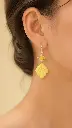 AI Generated Pétales de Soleil – boucles portées sur mannequin