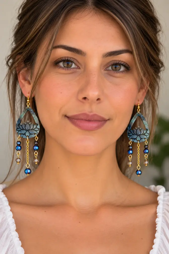 Portrait élégant aux boucles d’oreilles artisanales.webp