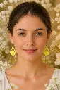 AI Generated Lumière de Lotus — sur mannequin, fond floral