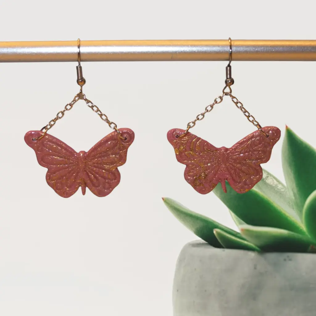 Boucles Butterfly Pink Bloom